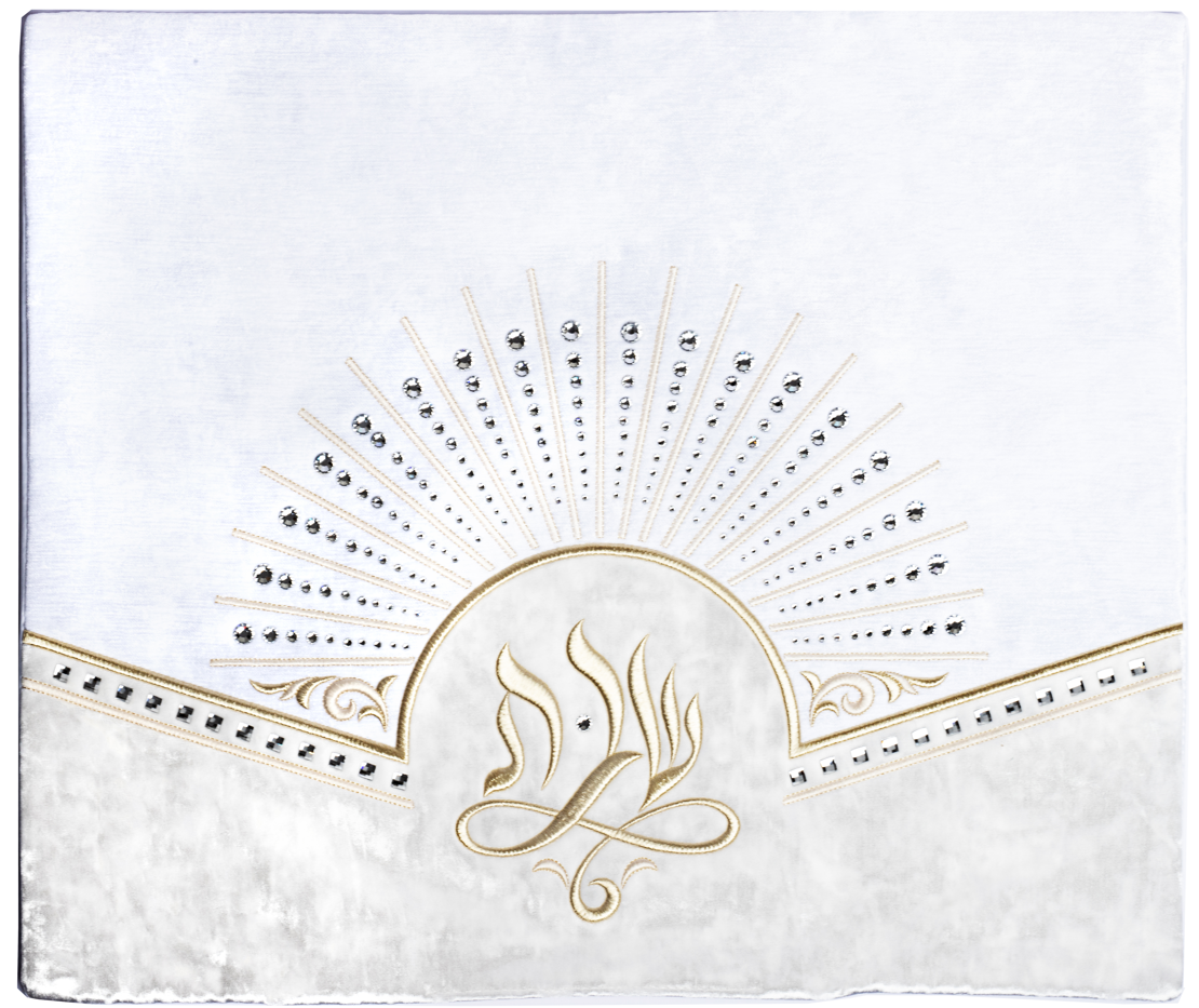 מפית חלה דגם שמש עם אבנים