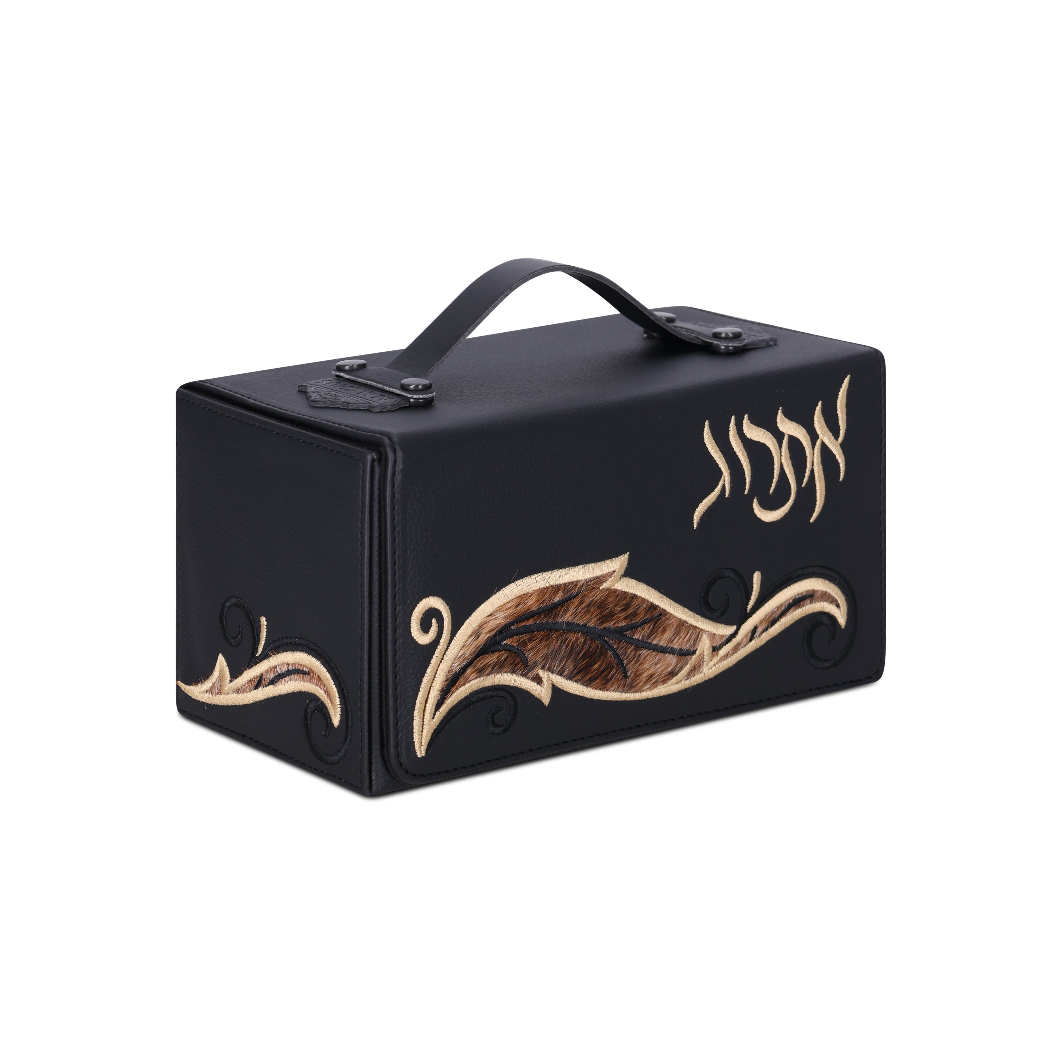 קופסה לאתרוג פרווה ועור 2865