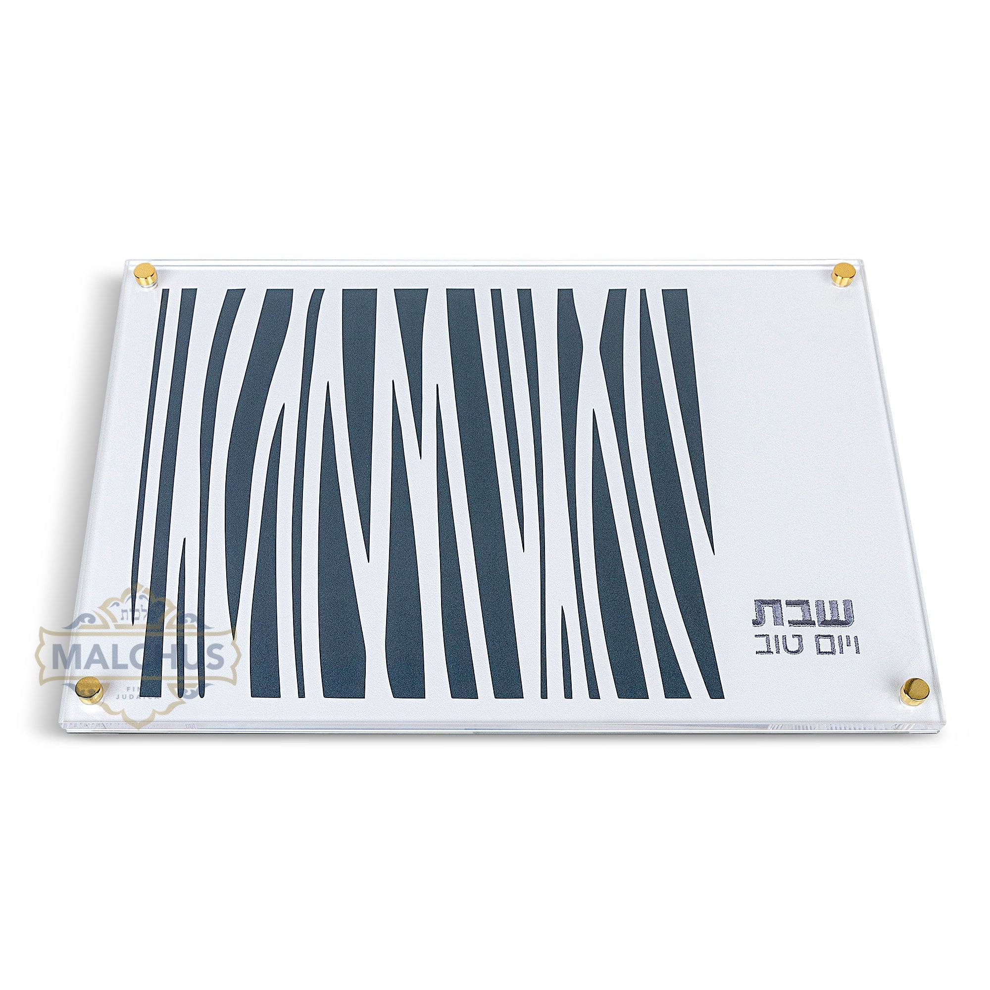 מגש חלה זכוכית כחול #102 Blue