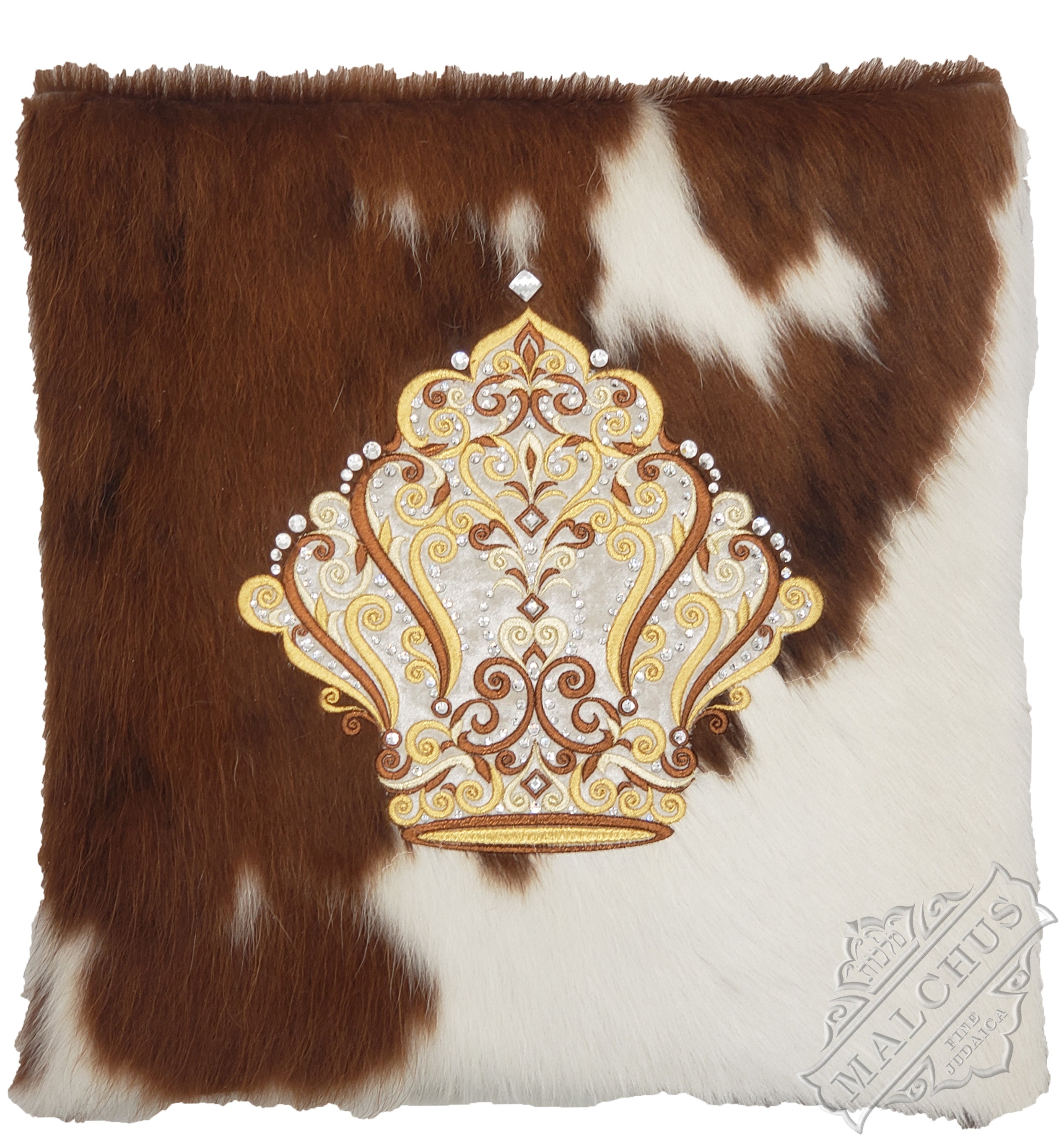 פרווה חום לבן וכתר #1008