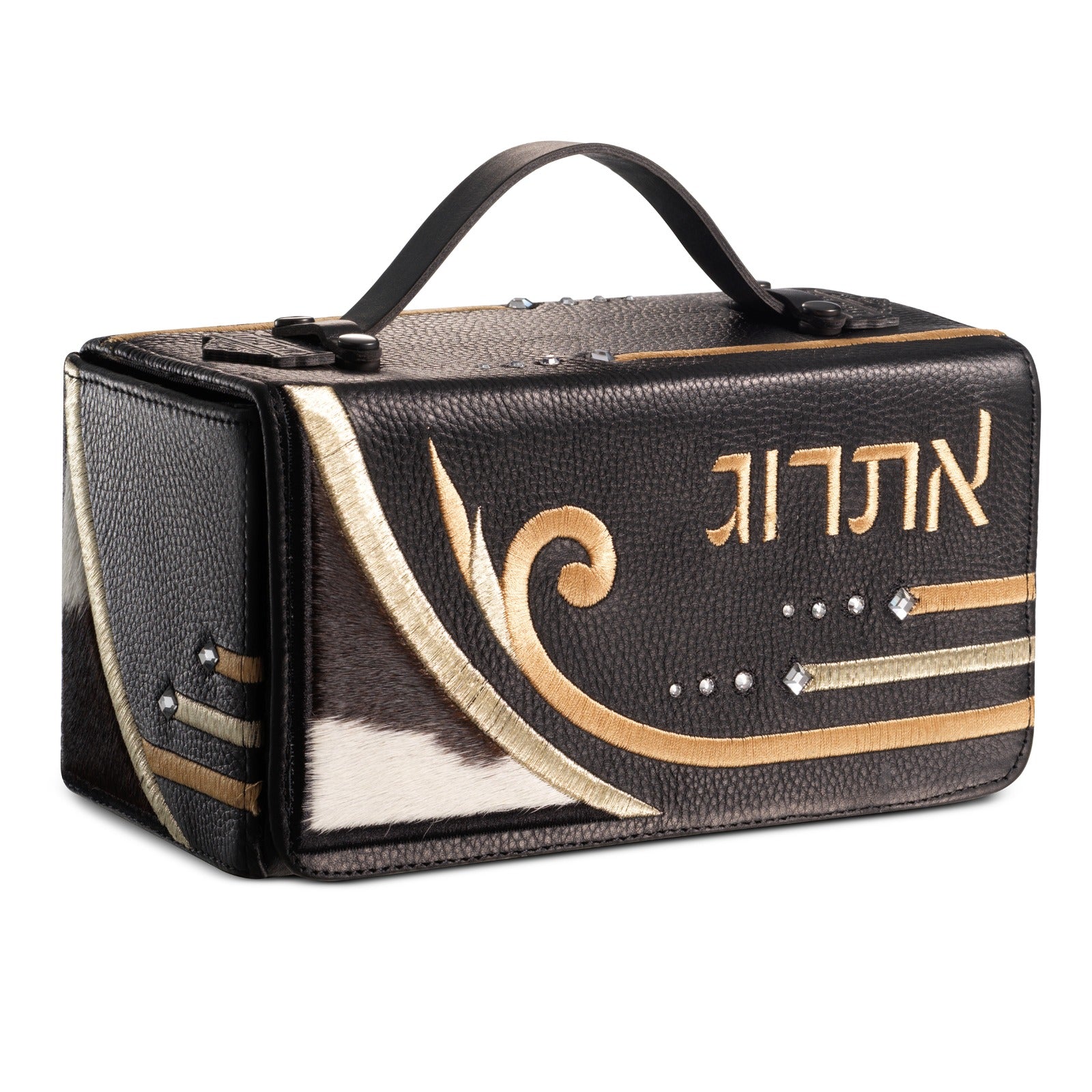 קופסא לאתרוג עור שילוב פרווה 2824