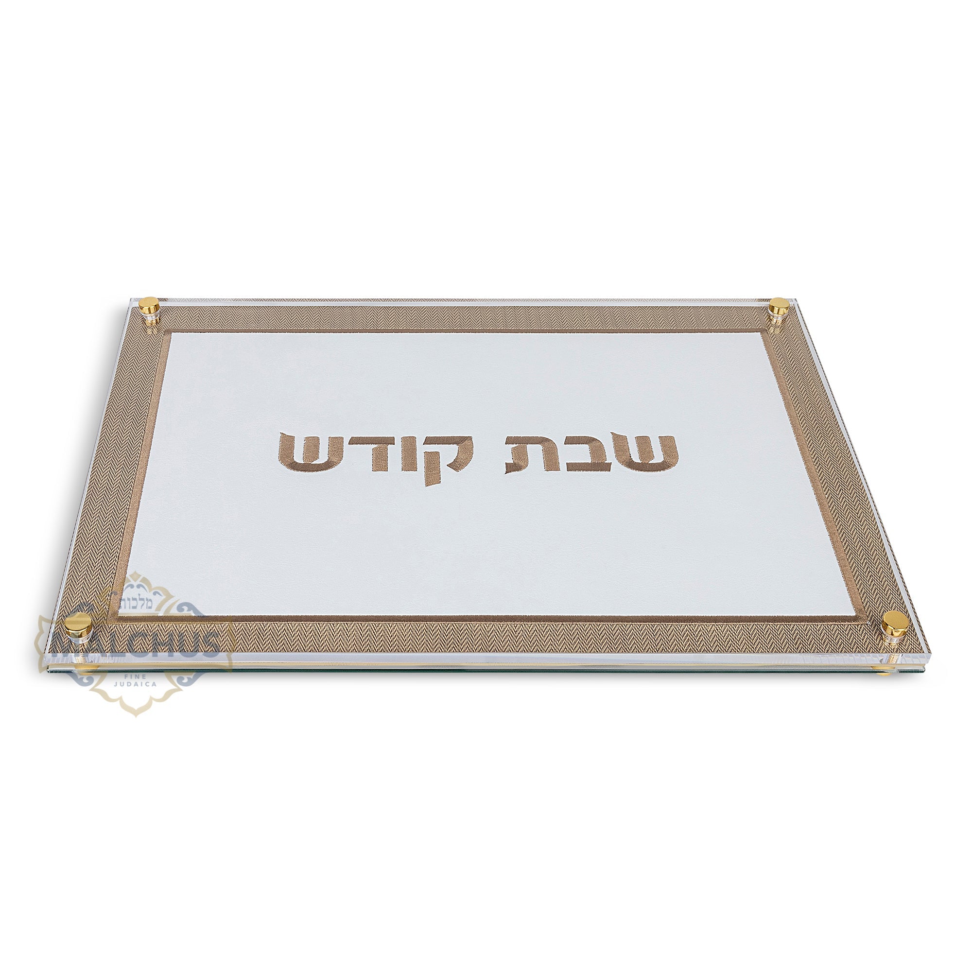 מגש חלה זכוכית זהב #105 Gold